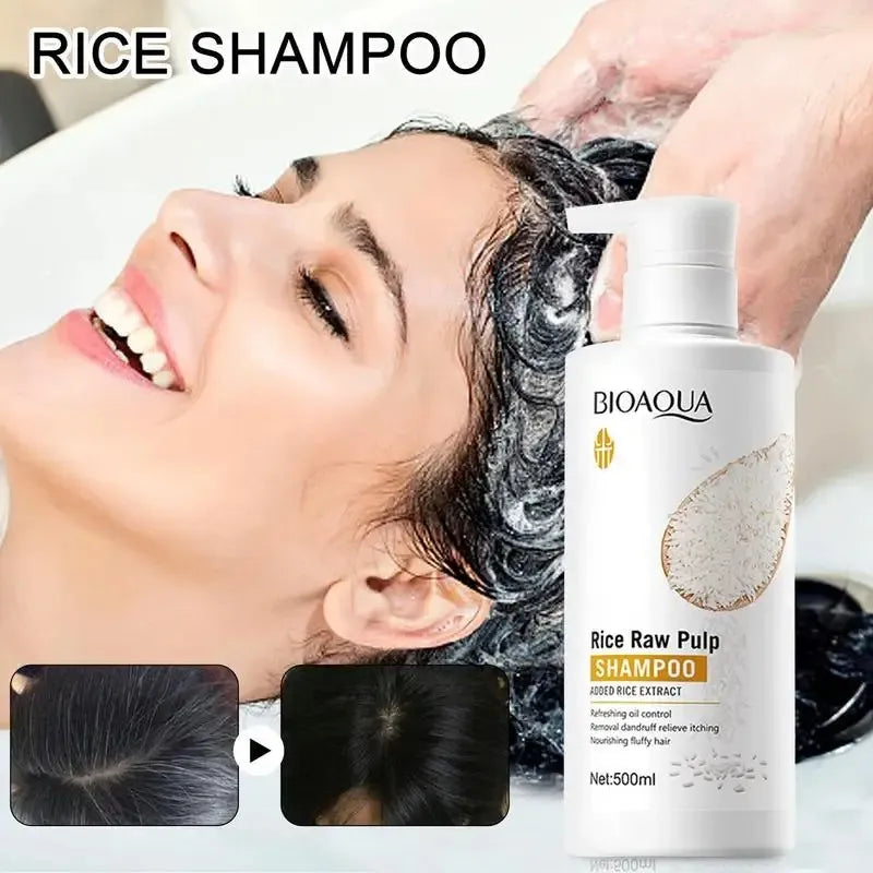 Bioaqua Rice Extract Hair Shampoo - 500ML