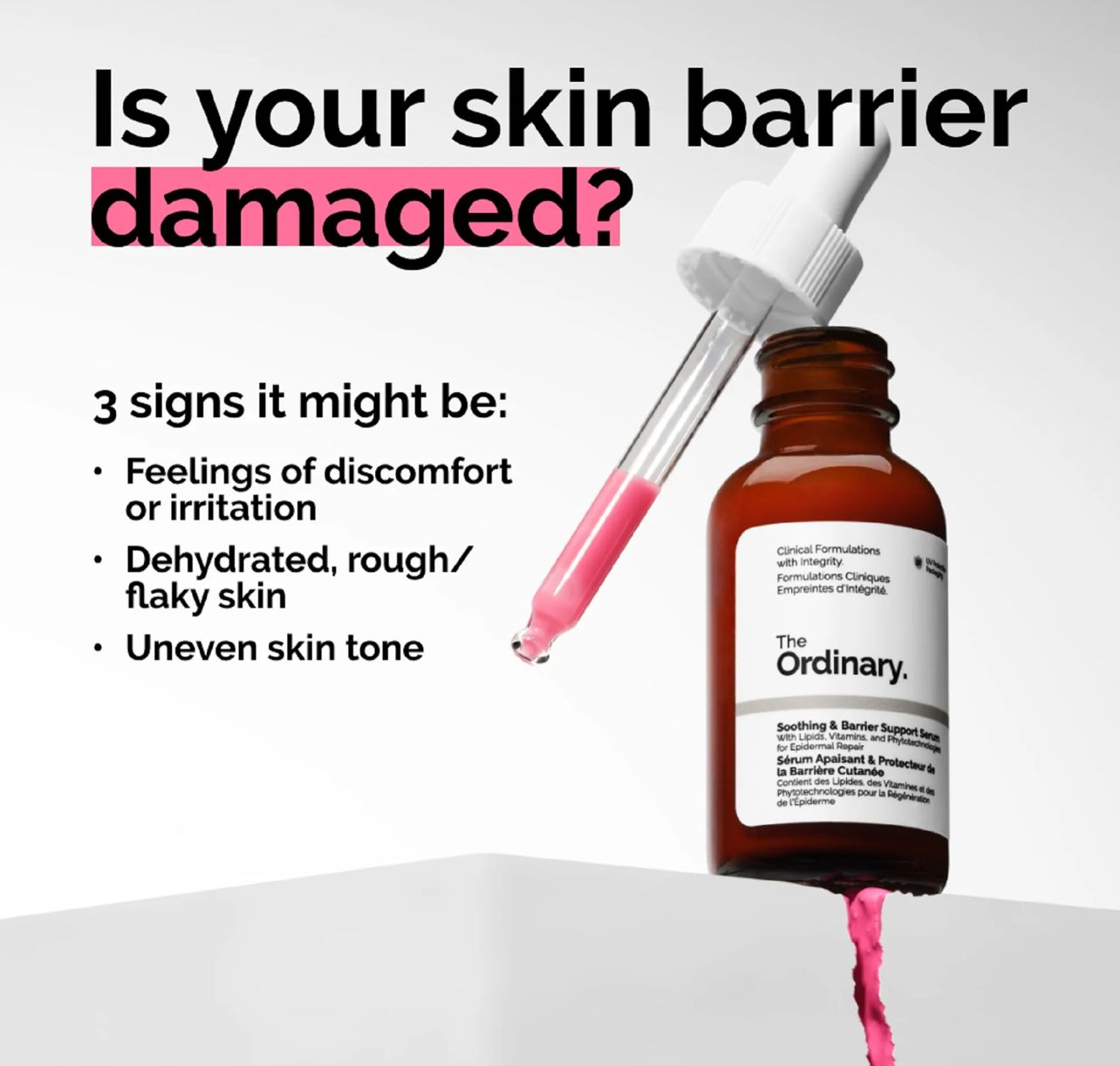 The ordinary Soothing & Barrier Support Pink Serum